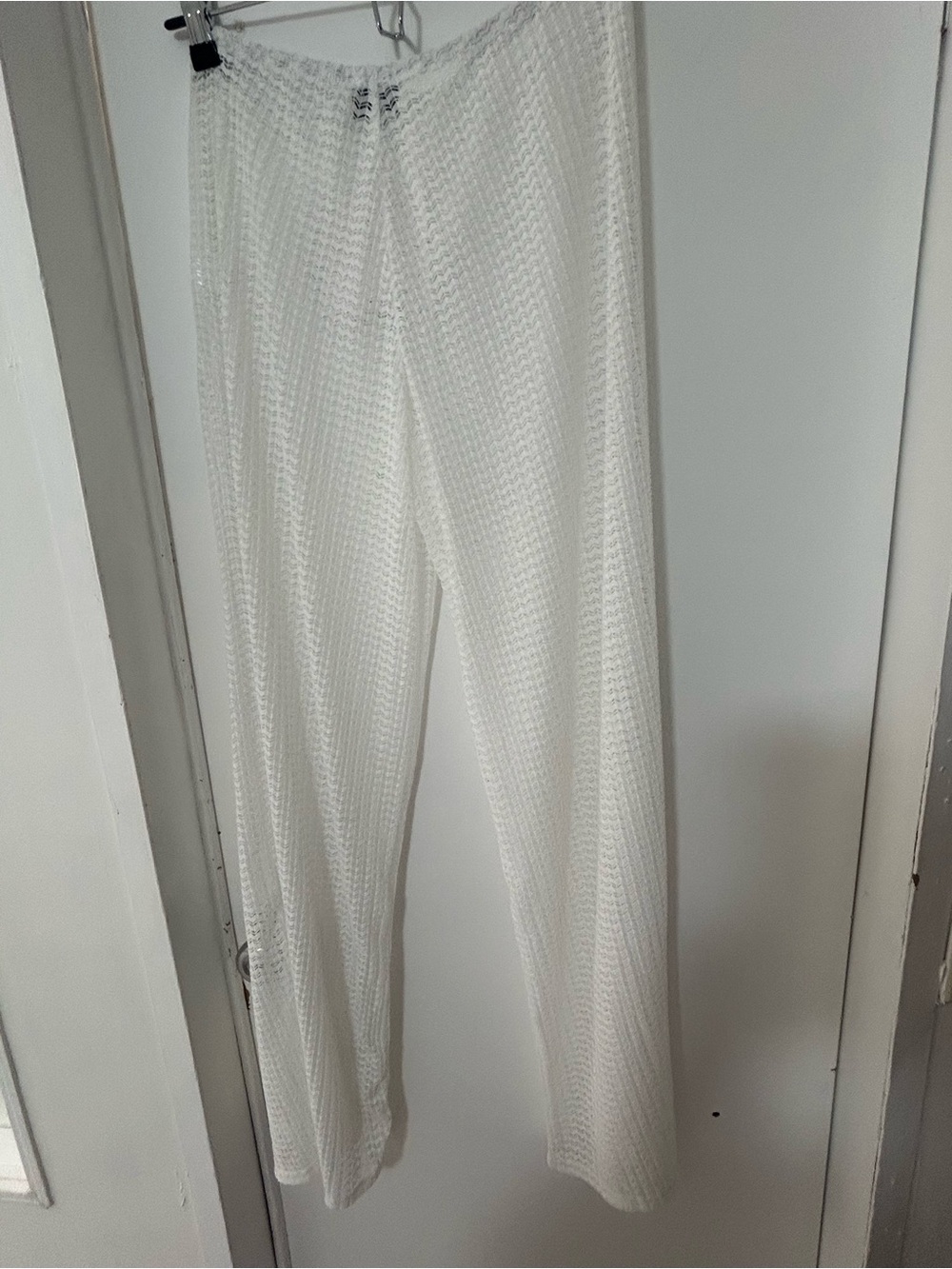 Jordan Taylor White Waffle Knit Pants - Picture 3 of 9